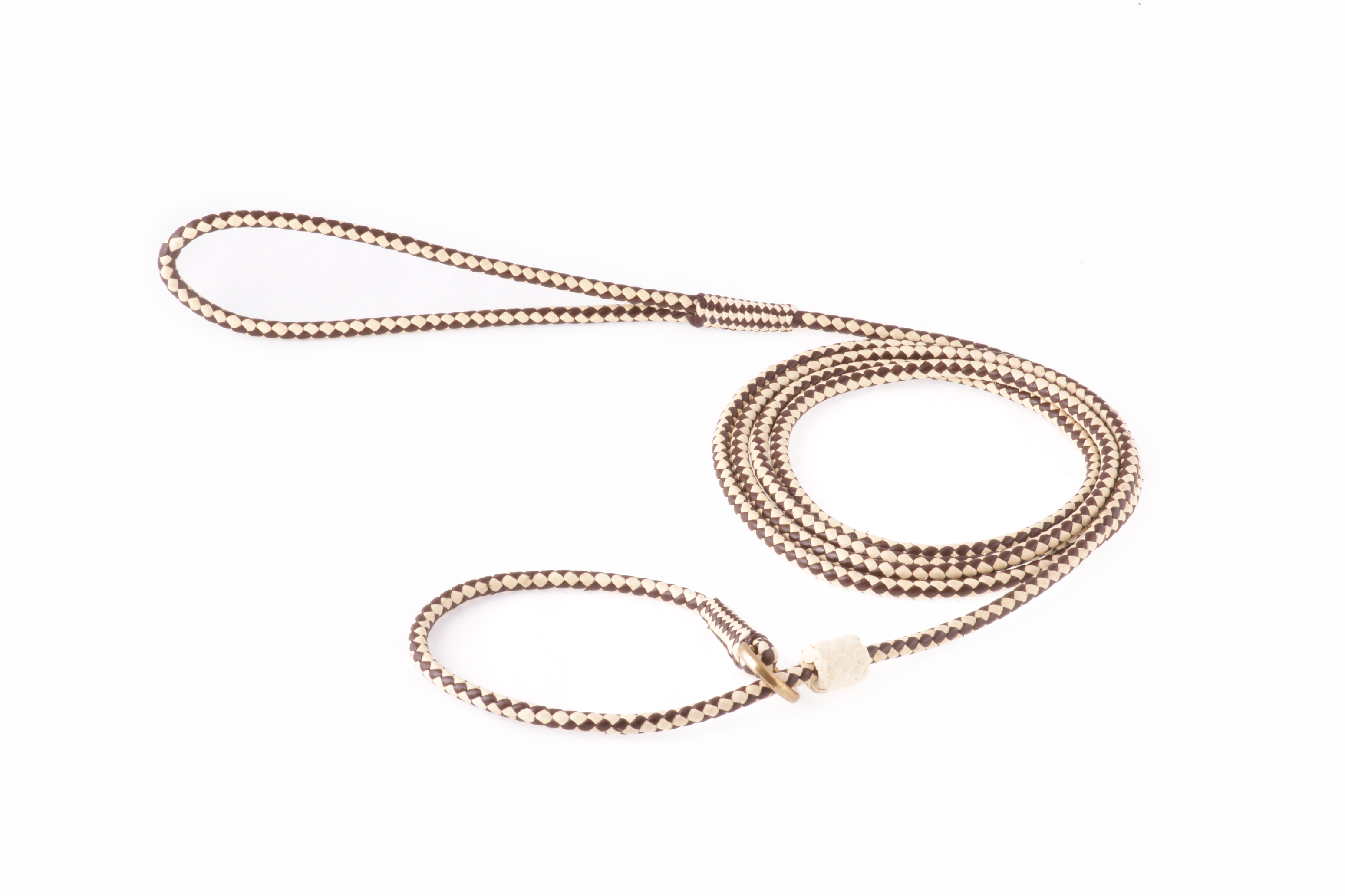 Ринговки со стопом из плетеной кожи 